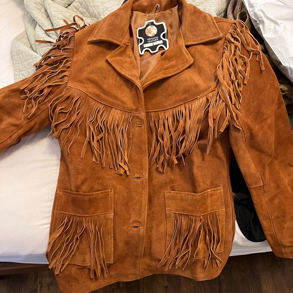 Vintage Women’s Fringe Suede Jacket